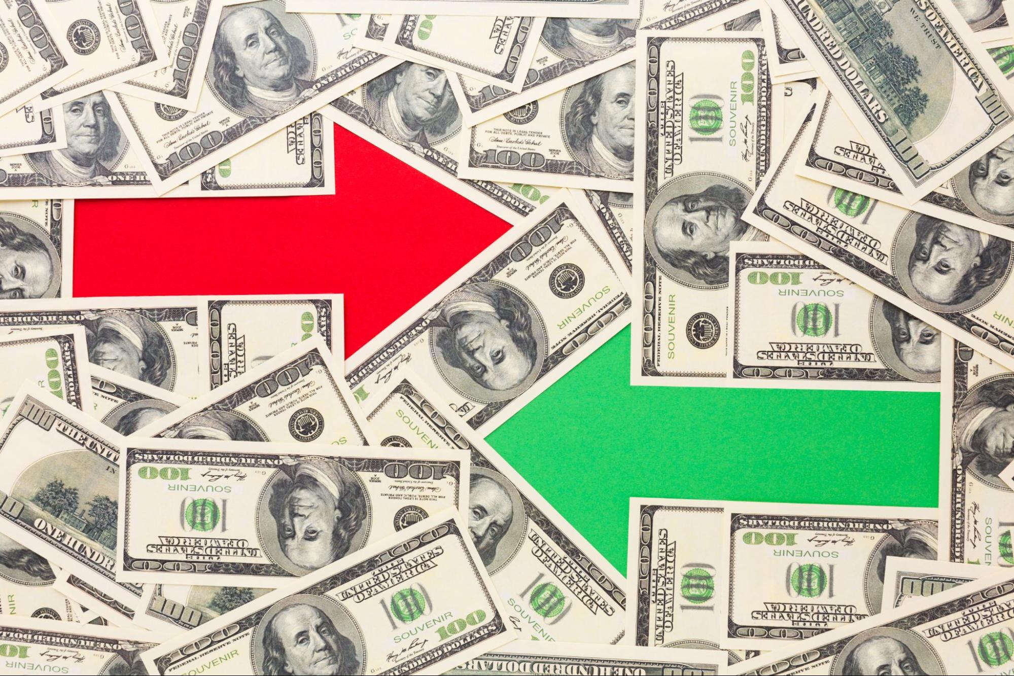 taux de change usd en CHFrepresentation with only dollars and arrows
